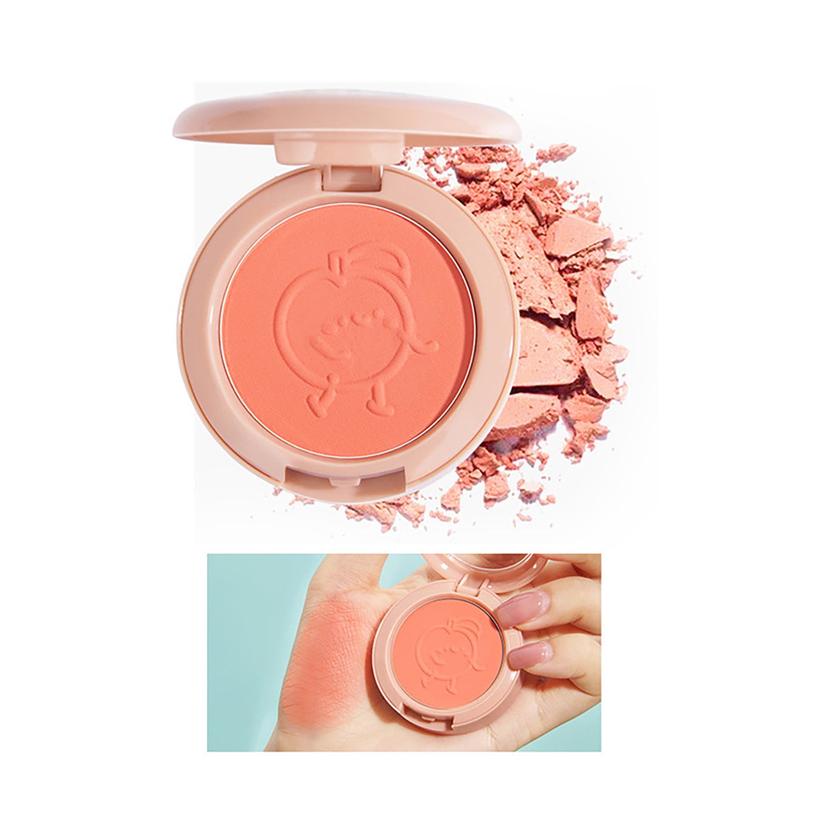 ERTUTUYI Blushs Makeup Palettes 6 Colors Powder Red Rouge Lasting