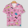 thumbnail image 2 of Hello Kitty Women Pajamas Set Short Sleeve Sleepwear Button Down Nightwear Soft Pjs Set with Pockets, 2 of 7