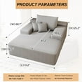 thumbnail image 2 of Oversized Chaise Lounge Cloud Boneless Chair Sleeper Couch Reading Chairs Modern Sofa Bed Lounger for Living Room/Moviebonus | Room No Assembly Required (Grey), 2 of 8