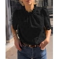 thumbnail image 3 of Blusa Prettygarden de verano bordada con ojales negros para mujer, 3 of 7