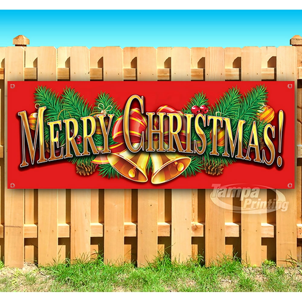 Christmas garage merry door banner Merry Christmas 4 13 oz Vinyl Banner With Metal Grommets - Walmart.com - Walmart.com