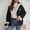 Z02, variant on Women's Plus Size Winter Cardigan Double Faced Fleece Hooded Short Top