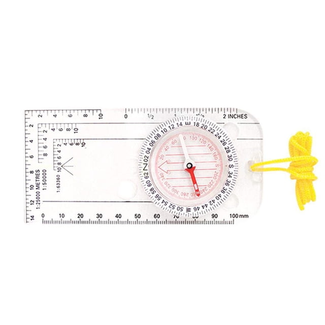 DC40-3A Portable ABS Compass Scale Ruler Outdoor Outdoor camping compass Hiking Camping Compass Map Tools Transparent
