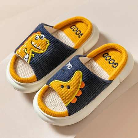

Huilaibazo Children s Cute Dinosaur Slippers Non Slip Novelty Slippers Winter Light Sole Slippers