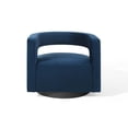 thumbnail image 5 of Modway Spin Cutaway Performance Velvet Swivel Armchair in Midnight Blue, 5 of 9