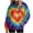 A01-Blue, variant on Godom Women's Hoodies Long Sleeve Sweatshirts Drawstring Pullover Tops with Pocket Casual Tiedye Gradient Print Hooded