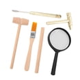thumbnail image 4 of Shisuyan Hammer Chisel Brush Set Archaeological Excavation Tools Metal 1Set 6.3x2x0.5in, 4 of 9