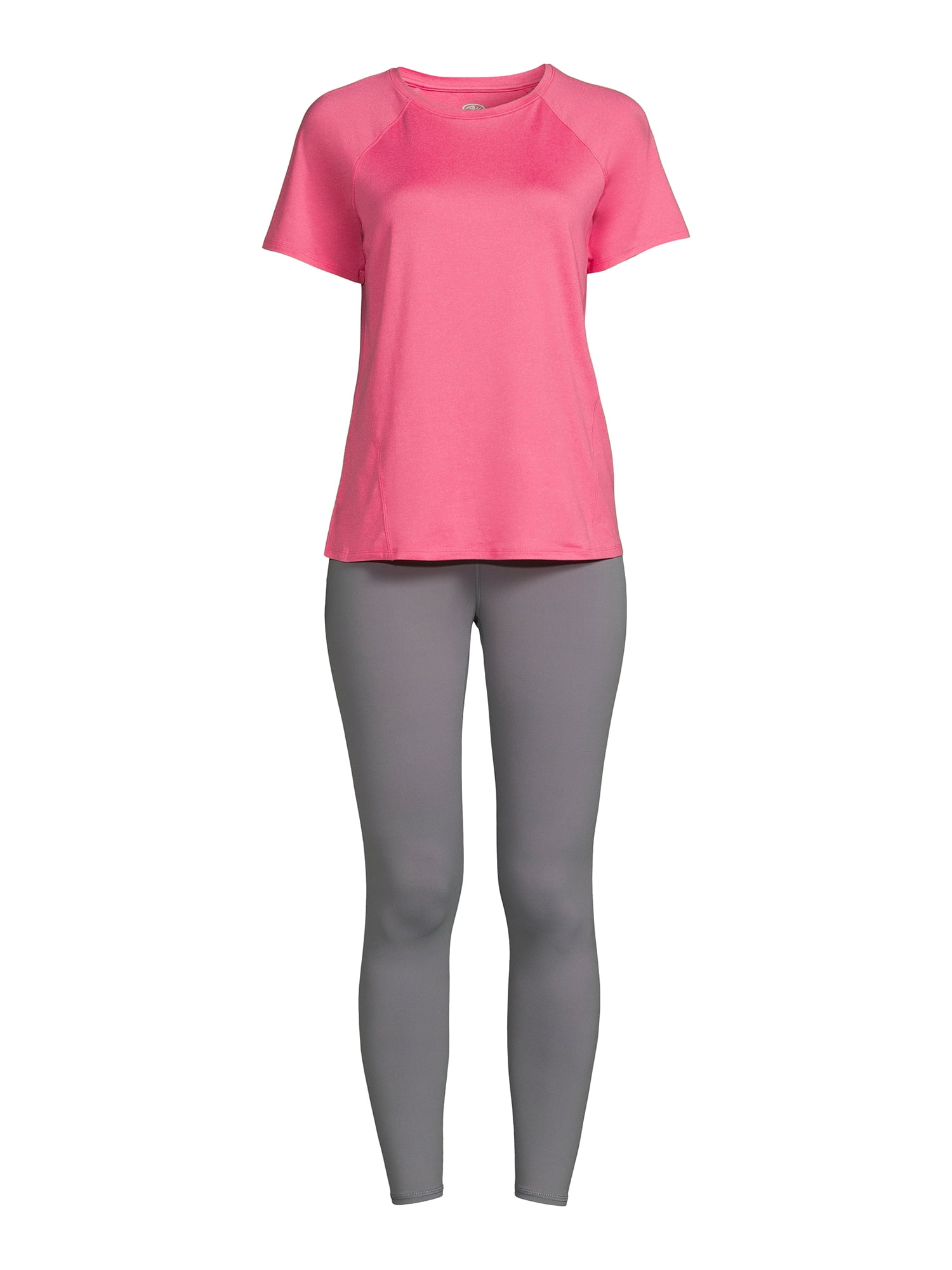 Athletic Works Women's Active T-Shirt and Leggings Set, 2-Piece, Sizes XS-XXXL