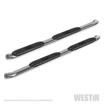 Westin 21-24060 Nerf Bars For Jeep Wrangler (JK), Polished Covers Cab Length