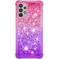 thumbnail image 2 of case for Samsung Galaxy A32 4G（Not 5G） Women Case,Creativity Clear Gradient Quicksand Glitter Flowing Liquid Floating TPU Case Bling Diamond Sparkle Cover for Samsung Galaxy A32 4G JB Pink Mauve, 2 of 14