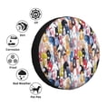thumbnail image 5 of Spare Tire Cover, Colourful Horses Wheel Cover Tire Covers for Trailers Car Truck Camper Universal Tire Covering Fits Diameter 17 inch, 5 of 7