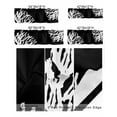 thumbnail image 4 of Rod Pocket Window Valances White Ocean Coral on Black Short Kitchen Curtains Abstract Marine Life Window Treatment Drapes for Bedroom Bathroom Living Room 42x18In,1 Panel, 4 of 7