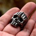 thumbnail image 2 of ZMY Home Stainless Steel Skull Ring with Scales Horn - Gothic Statement Jewelry for Men (13), 2 of 6