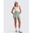 thumbnail image 3 of CRZ YOGA Ruffle Skirt Athletic Shorts for Women High Waisted Flowy for Workout Tennis with Zip Pocket, 3 of 5