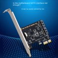 thumbnail image 2 of 2X Adaptador PCI-e de Tarjeta PCIE una Convertidor PCI Express una SATA3.0 Adaptador de Tarjeta Controladora de Expansión III 6G de 2 Puertos, 2 of 5