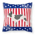 thumbnail image 2 of Caroline's Treasures BB3341PW1818 USA Patriotic French Bulldog Fabric Decorative Pillow , 18H x18W, multicolor, 2 of 2