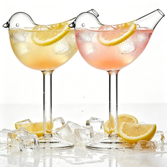 Bird Bam Glasses for Mahjong – 2/4-Piece 5oz Cocktail Glasses for Drinks & Home Decor and Wedding
