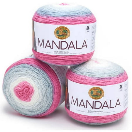 UPC: 0842093110286 | Lion Brand Yarn Mandala Unicorn Self-Striping Light Acrylic Multi-color Yarn 3 Pack