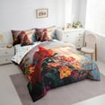 thumbnail image 3 of Feelyou Kawaii Robin Bird Twin Bedding Sets 7-Piece for Teen, Dreamy Cherry Blossoms Bedding Comforter Set, Farmhouse Lake Reversible Sheet Sets, Breathable Home Decor, 3 of 7
