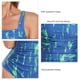 thumbnail image 5 of Traje de baño con estampado elegante, traje de baño para mujer, tirantes finos, traje de baño plisado de una pieza, traje de baño para mujer, diseño de última generación, 5 of 6