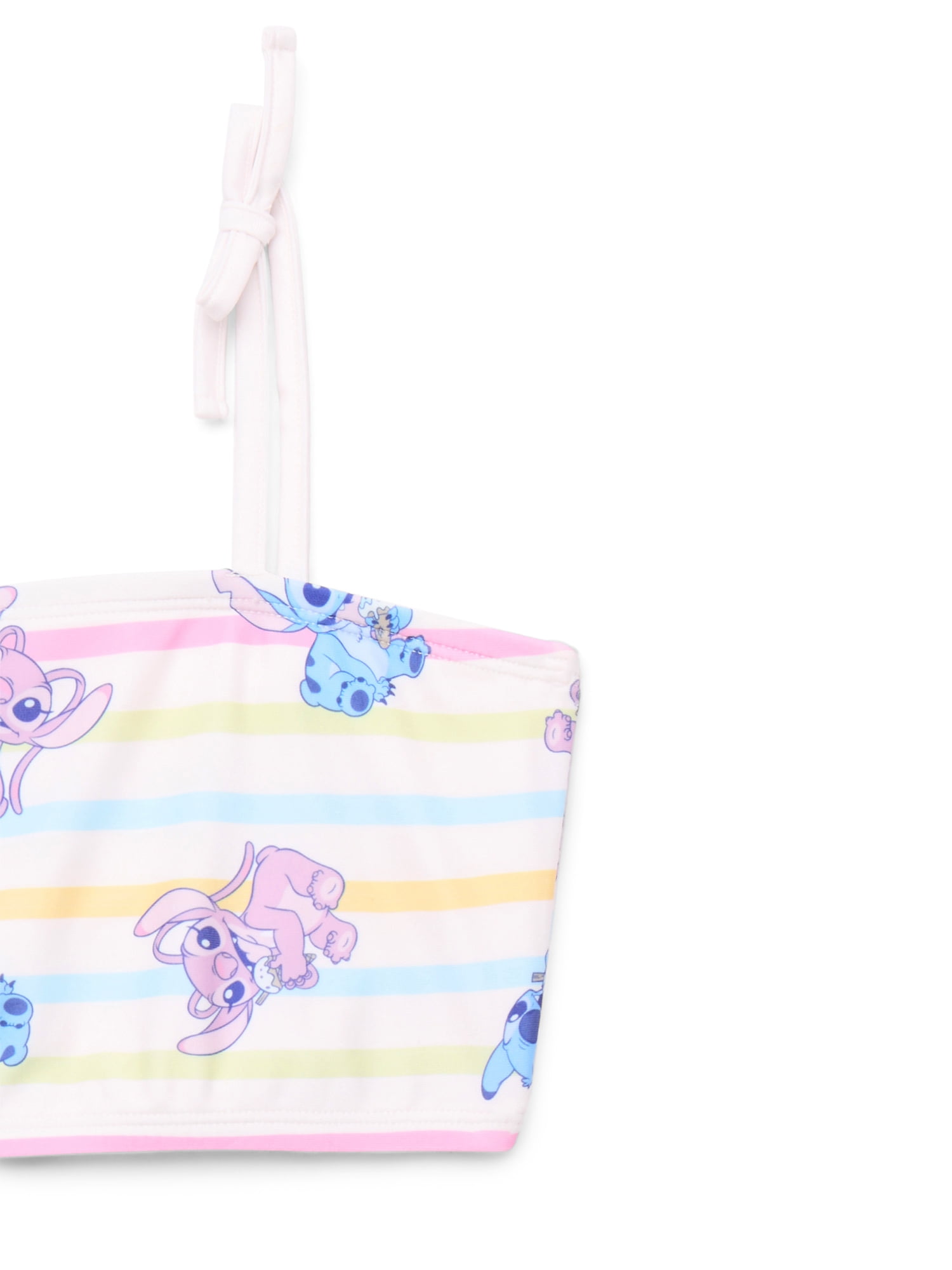 Big Girls Stitch and Angel Stripes Swimsuit
