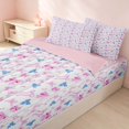 thumbnail image 3 of Erosebridal Lovely Bow Zipper Queen Comforter Set with Fitted Sheet and 2 Pillowcases for Girls, Pink Bow-Tie Zipper Bedding Set, Pink Reversible, 3 of 7