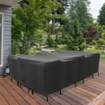 thumbnail image 5 of Table and Chair Rectangular Cover Outdoor Patio Furniture Heavy Duty Durable Weatherproof Cover- Medium - 88- Black, 5 of 5