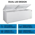thumbnail image 2 of Kenmore 25 Cu. Ft Convertible Chest Freezer/Refrigerator, 710L, E-STAR, Large Capacity, White, Dual Function Freezer Refrigerator, 2 of 7