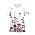 thumbnail image 4 of My Orders Lightweight Tops & Blouses Plus Size Blouses for Women V Neck Yoga Tops Women Long Length Summer Tops With Short Sleeves for Women Over 50 Warehouse Today Shipping, 4 of 6