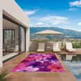 thumbnail image 2 of Watercolor Flowers Outdoor Rug 3x5 Ft, Non Slip Washable Area Rug, Spring Floral Vintage Pink Purple Patio Rugs Carpet Runner, Large Floor Mat for Indoor/Outdoor Deck Porch Camping, 2 of 8