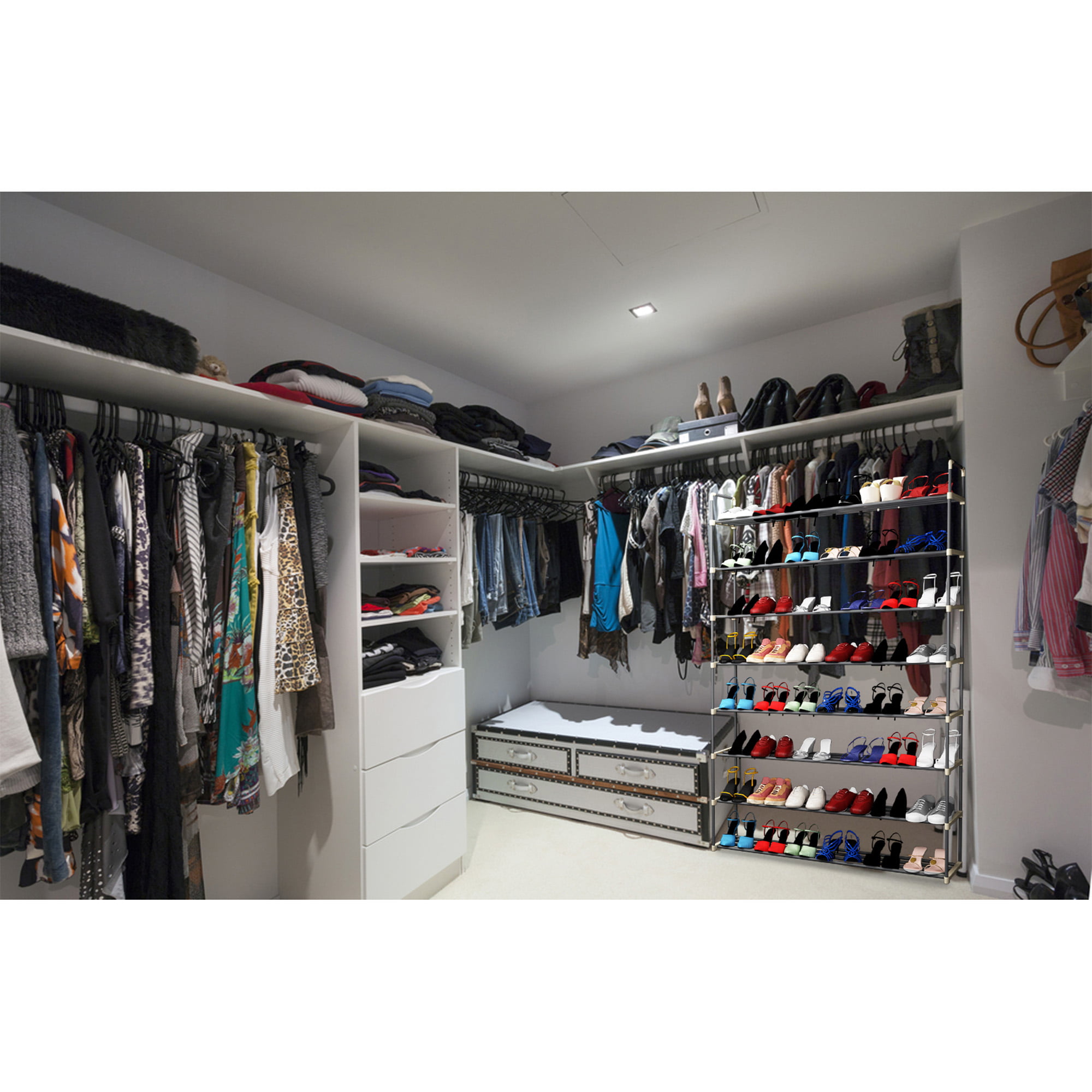  Neprock Shoe Rack, 6 Tier, Stackable 24 Pair Closed Shoe  Storage Cabinet/ Shelves for Closet Organizers : Home & Kitchen