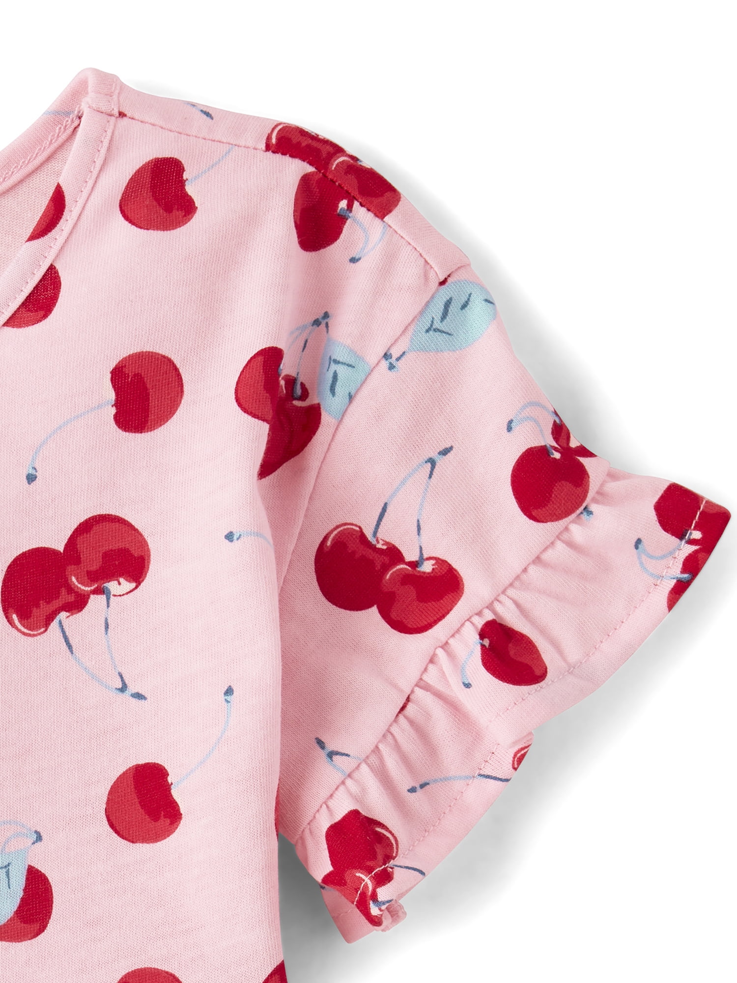 The Children's Place Baby & Toddler Girls Short Sleeve Cherry Babydoll Dress, Sizes 6M-5T