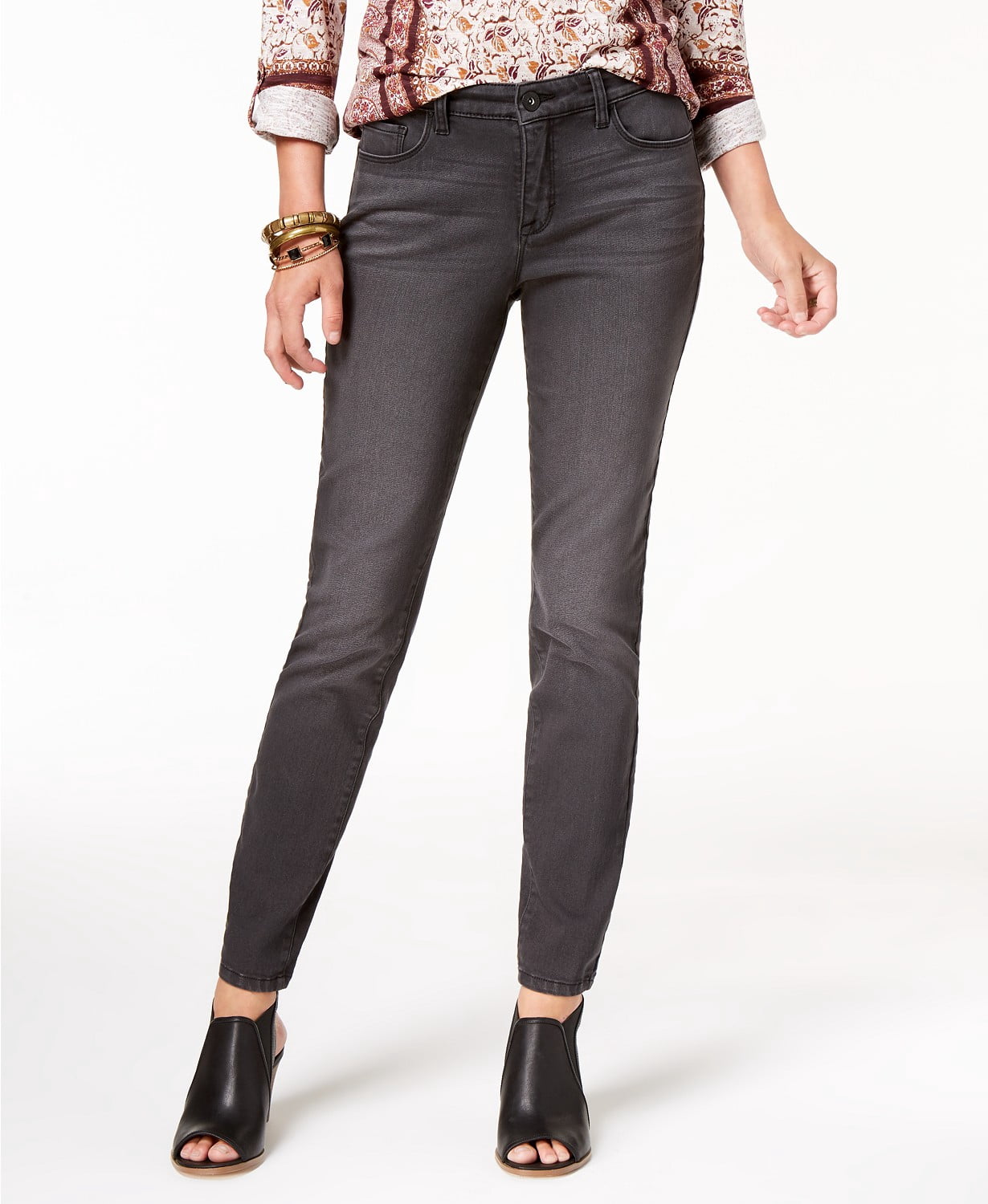Style Co Curvy-Fit Skinny Jeans Black 