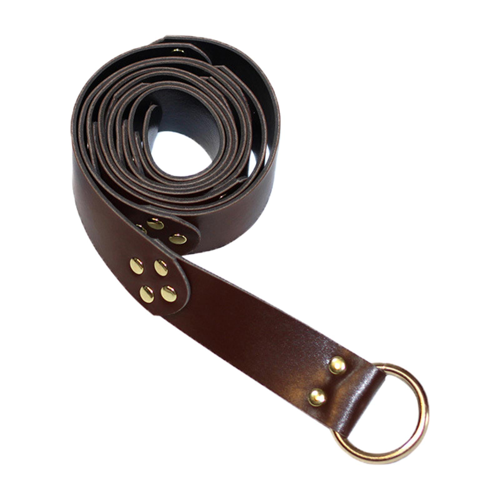 Medieval Embossed O Ring Rivets Belt Pu Leather Wrap Around Knight Cosplay Waistband For Men Women Dress Up Party Brown Walmart Com