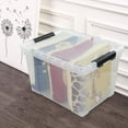 thumbnail image 5 of Pekky 50 Quart Clear Storage Containers/Bins with Lid，Wheels and Latching Handles, Large Rolling Storage Plastic Box Tote(4Packs), 5 of 14