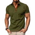 thumbnail image 2 of Men's Short Sleeve Henley Pullover Light Weight Tee Shirts Button Shirt Top for Summer Casual Green S, 2 of 9