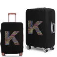 thumbnail image 1 of 2022 Luggage Case Protective Cover Text 26 Letter Pattern Travel Elastic Duffle Luggage Dust Cover for 18-28 Inch Suitcase 8text K L, 1 of 6