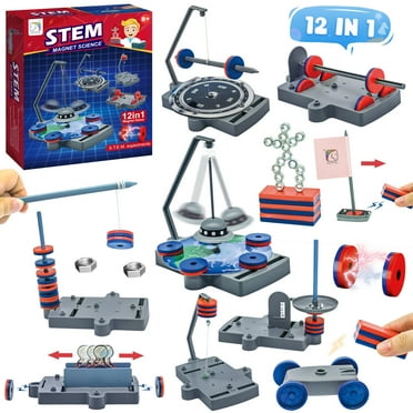 Hot Bee 12 in 1 Magnetic Science Kit for Kids, Anti-gravity Magnetic Levitation Kit, Science Magnetic Toys for Students, Educational Physics Toys Gift for Boys&Girls 6 7 8 