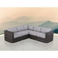 thumbnail image 2 of Living Source International 5-Piece Seating Group with Cushions in Gray/Brown, 2 of 3