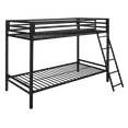 Mainstays Premium Twin over Twin Metal Bunk Bed, Black