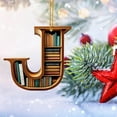 thumbnail image 4 of BNNG 26 Letters Christmas Tree Letter Shaped Bookshelf Pendant, Book Lover Christmas Tree Hanging Ornament, 2D Acrylic Mini Bookshelf Pendant for Xmas Tree Door Window Decor, 3 inch, 4 of 9