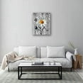 thumbnail image 5 of Daisy Flower Canvas Wall Art Decorative Picture-Modern&nbsp;Floral Artwork Prints Daisy wall Decor - Living Room Bathroom Bedroom Office Home Roon Decor -Ready to Hang (Grey Daisy flowers, 12x16inch), 5 of 6