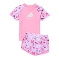 thumbnail image 2 of MIASHUI Maillot de Bain Fille Ensemble anti-UV 2 Pcs, Rose, G, 2 of 9