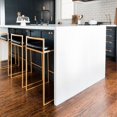 thumbnail image 1 of Heavenly Collection PU Stool with Gold Stainless Steel Frame SET OF 6, 1 of 7