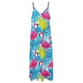thumbnail image 4 of Flamingo Pattern Sleeveless Dress Woman Fashion Long Dresses Women's Summer Suit Dress Summer 2025 Women, 4 of 7
