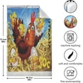 thumbnail image 3 of Vintage Easter Chickens Kitchen Tea Towels Set of 6 Absorbent Hand Dish Towels, Stamp Style Dishcloths Lint-Free 18x28 Inch Fast Drying for Cooking Baking Home Clean, 3 of 5