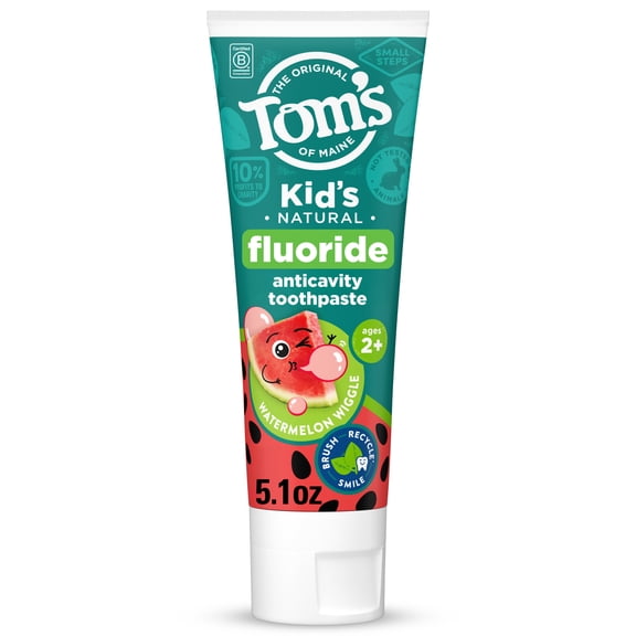 Tom’s of Maine Watermelon Wiggle Kids Toothpaste with Fluoride, 5.1 Oz