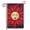 A, variant on XaaKee Small Garden Flags, Serene Sun Face Illustration Twilight Yard Flags, Double-Sided High-Quality White Linen Spring Garden Flag For Garden, 12x18Inch