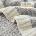 thumbnail image 3 of Snuggle Sac Ultra Soft Bedding Blankets Queen Size , Ultra Soft Microfiber Knitted Blanket Cozy Warm Blankets, Heather Grey,90x90 inches, 3 of 6