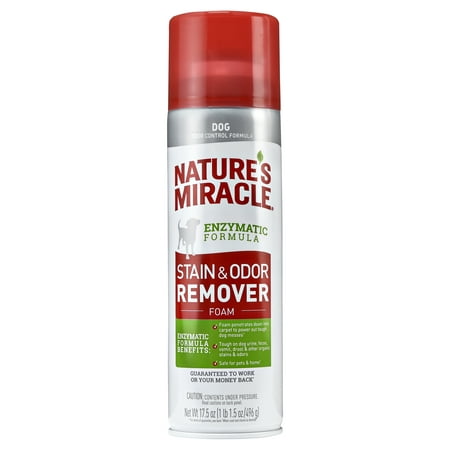 Nature's Miracle Dog Stain & Odor Remover Foam, 17.5 oz, For